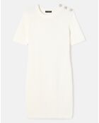 Robe en Laine mélangée irisée ecrue