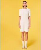 Robe en Laine mélangée irisée ecrue