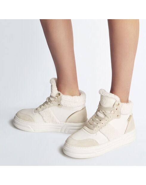 Baskets en Cuir Cleo beiges