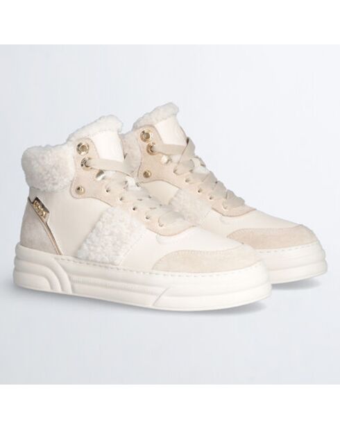 Baskets en Cuir Cleo beiges