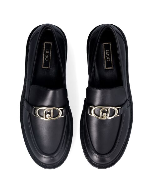 Mocassins en Cuir Cora noirs