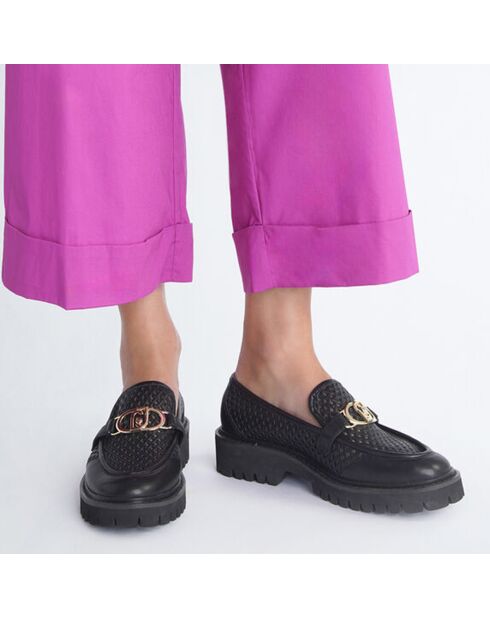 Mocassins en Cuir Cora noirs