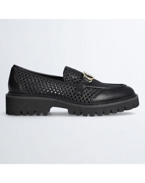 Mocassins en Cuir Cora noirs
