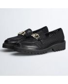 Mocassins en Cuir Cora noirs