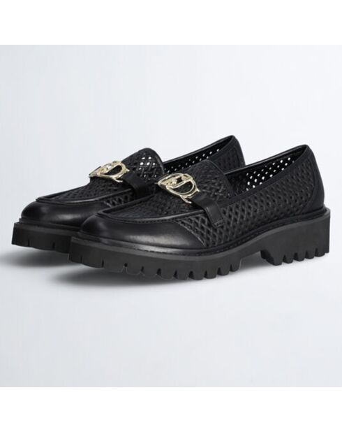 Mocassins en Cuir Cora noirs
