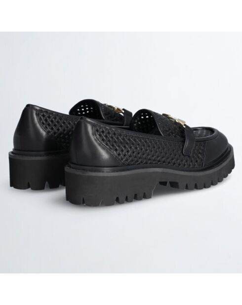 Mocassins en Cuir Cora noirs