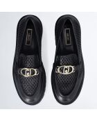 Mocassins en Cuir Cora noirs