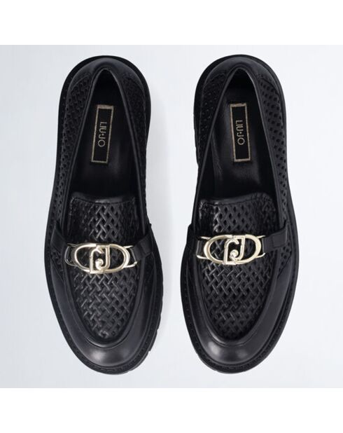 Mocassins en Cuir Cora noirs