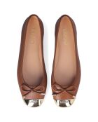 Ballerines en Cuir Dafne marron