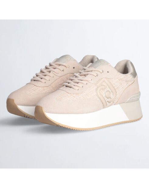 Baskets en Cuir Dreamy pêche