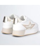Baskets en Cuir Dreamy blanc/doré