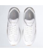 Baskets en Cuir Dreamy blanc/doré