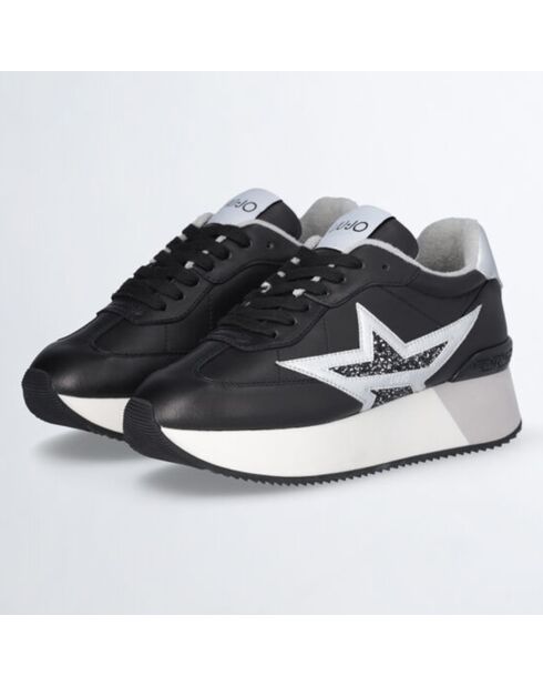 Baskets en Cuir Dreamy noir/argenté