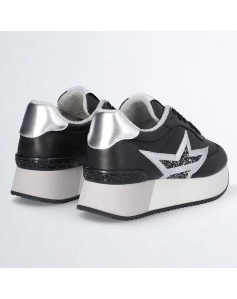 Baskets en Cuir Dreamy noir/argenté