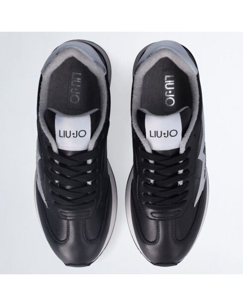 Baskets en Cuir Dreamy noir/argenté