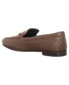 Mocassins en Cuir Emel marron foncé