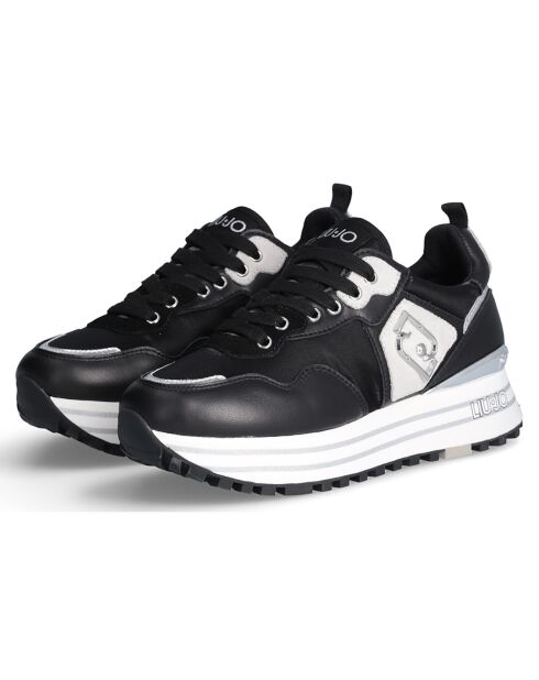 Baskets en Cuir Maxi noires