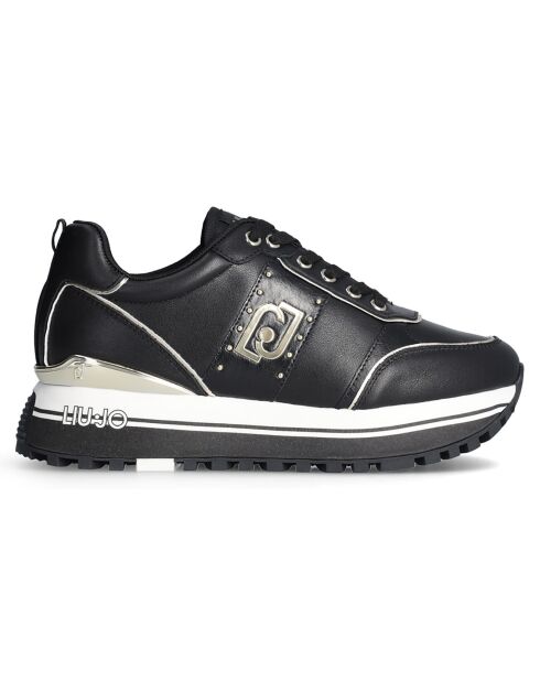 Baskets en Cuir Maxi noires