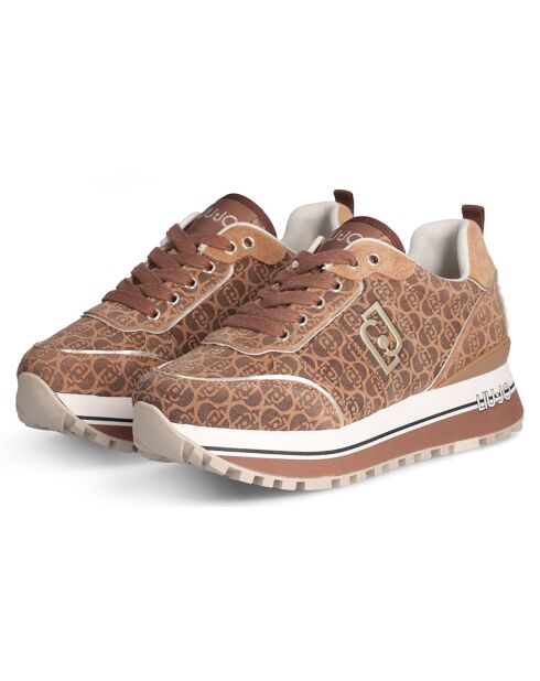 Baskets en Cuir Maxi cognac