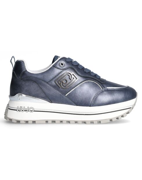 Baskets en Cuir Maxi bleues