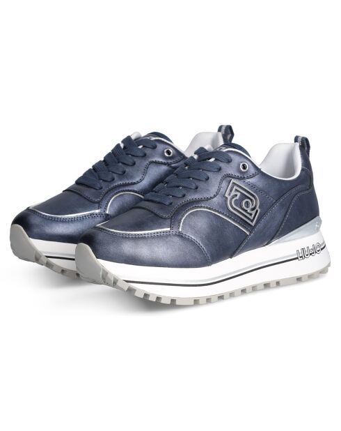 Baskets en Cuir Maxi bleues
