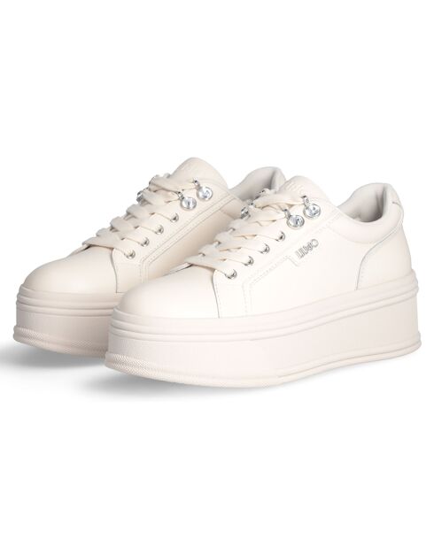 Baskets en Cuir Selma ivoire