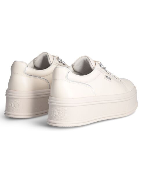 Baskets en Cuir Selma ivoire