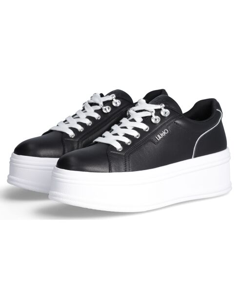 Baskets en Cuir Selma noires