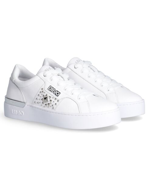 Baskets en Cuir Silvia blanches