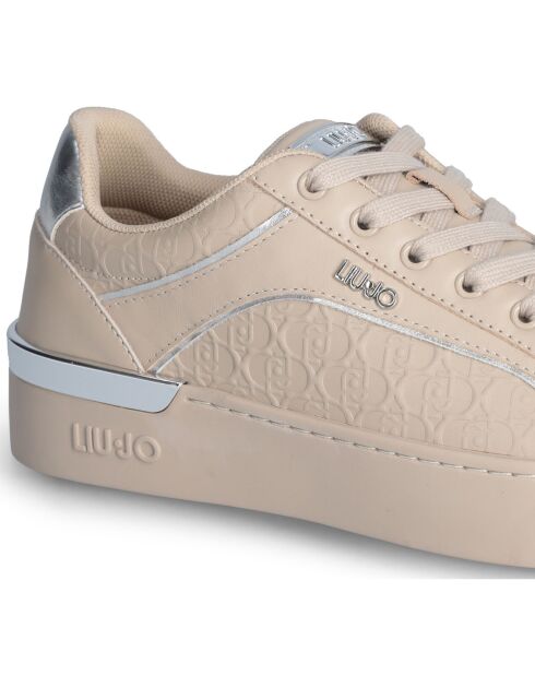 Baskets en Cuir Silvia beiges