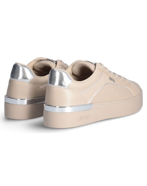 Baskets en Cuir Silvia beiges