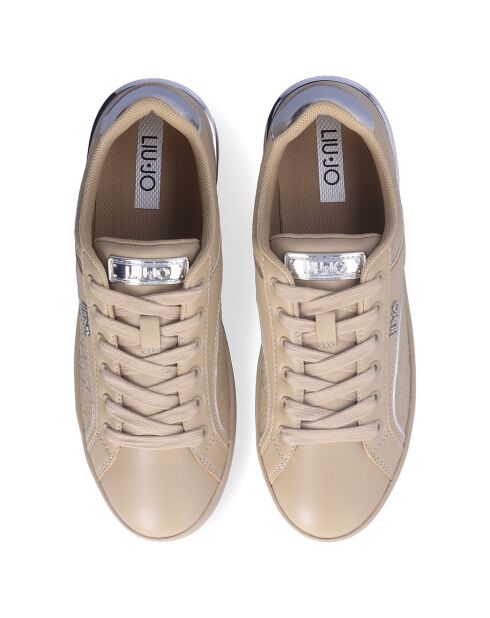 Baskets en Cuir Silvia beiges