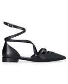Ballerines en Cuir Viola noires