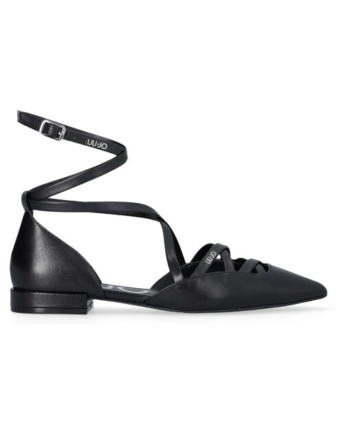 Ballerines en Cuir Viola noires