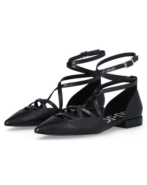 Ballerines en Cuir Viola noires