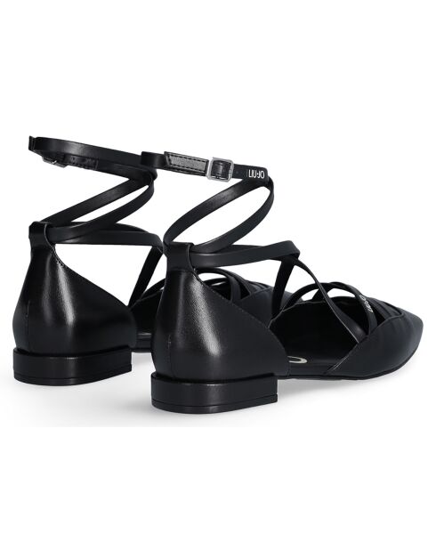 Ballerines en Cuir Viola noires