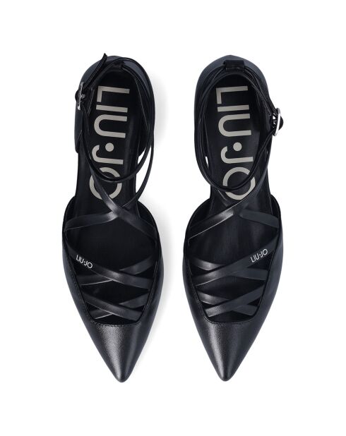 Ballerines en Cuir Viola noires