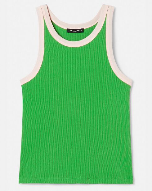 T-Shirt en Coton Biologique côtelé vert