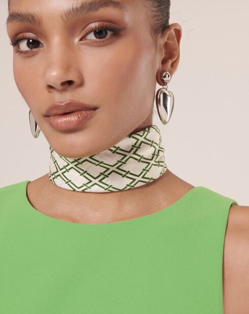 Top en crêpe vert