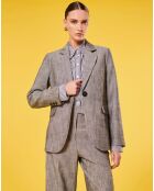 Veste en tissu flammé grise