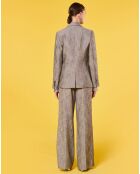 Veste en tissu flammé grise