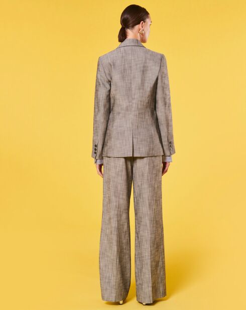 Veste en tissu flammé grise
