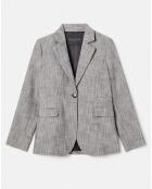 Veste en tissu flammé grise