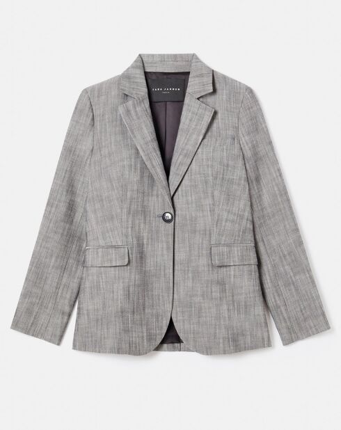 Veste en tissu flammé grise