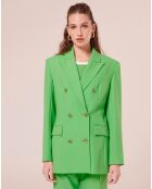 Veste en Laine froide mélangée verte