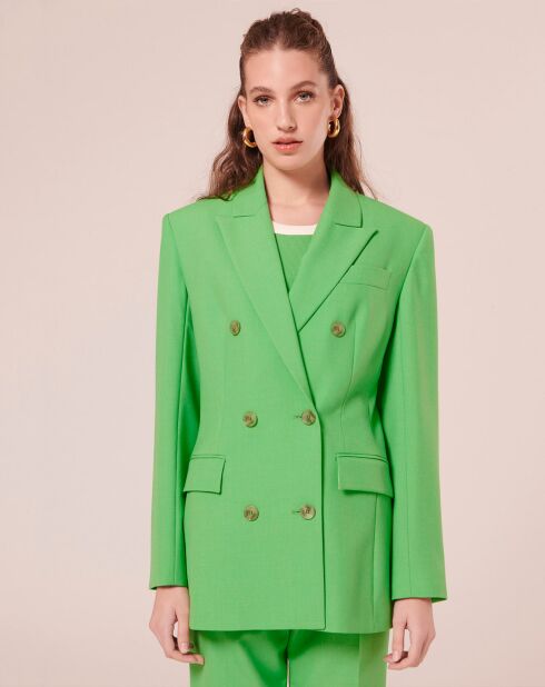 Veste en Laine froide mélangée verte