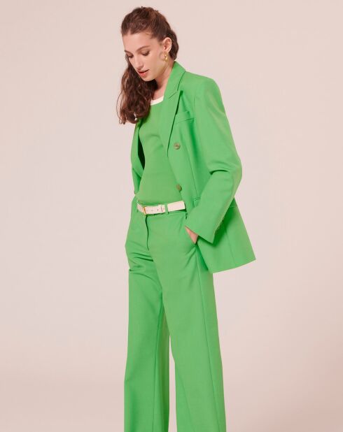Veste en Laine froide mélangée verte