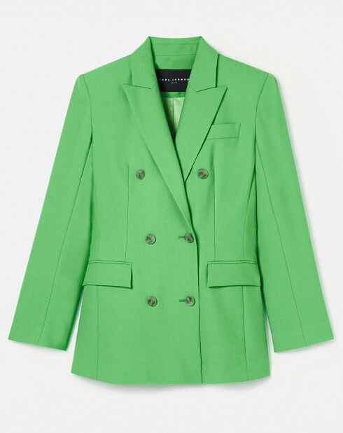 Veste en Laine froide mélangée verte