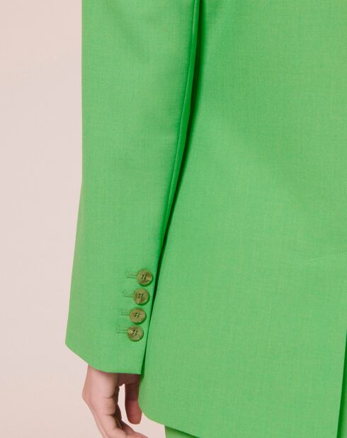 Veste en Laine froide mélangée verte