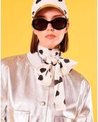 Veste en Cuir de Chèvre argentée